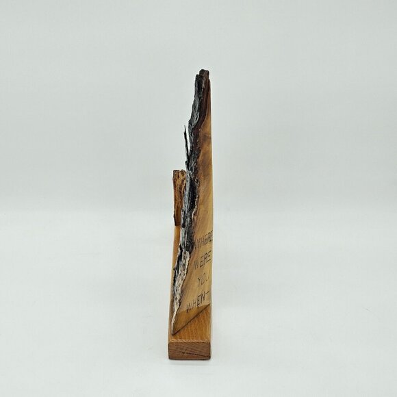 Vintage Hand Carved Wood 9/11 Tribute Memorial Sculpture Remembrance Handmade - Picture 2 of 16